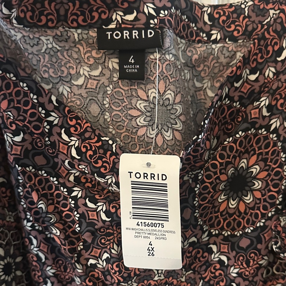torrid Burgundy Paisley Print Mini Dress - Picture 3 of 3